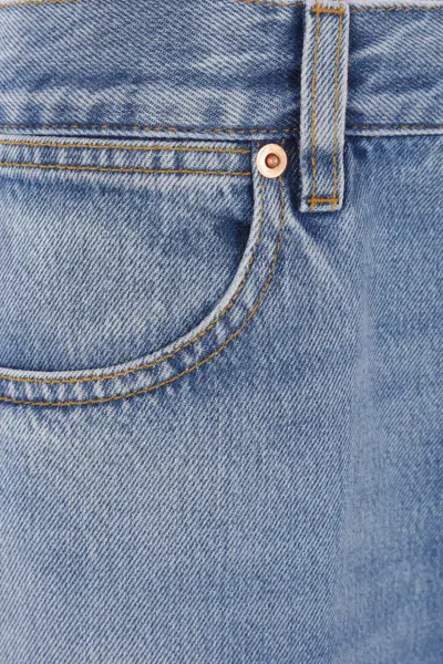 Gucci Wide-leg Denim Jeans With Faded Wash In Blue