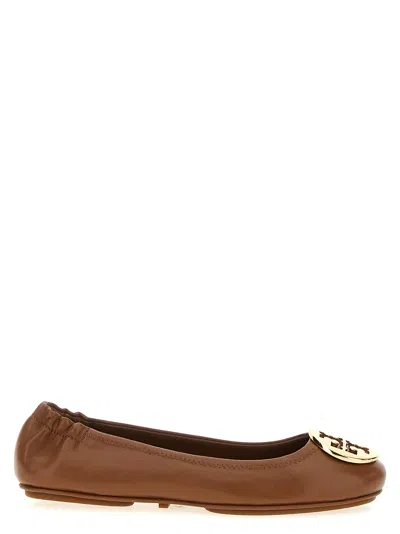 Tory Burch Minnie Travel Flat Shoes Brown