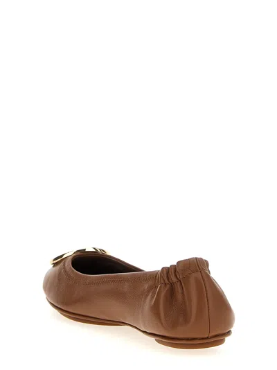 Tory Burch Minnie Travel Flat Shoes Brown