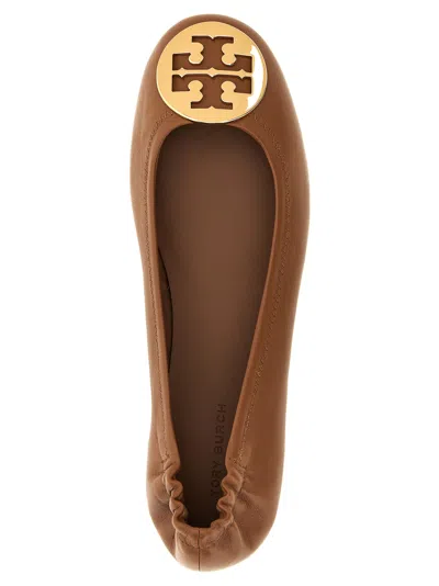 Tory Burch Minnie Travel Flat Shoes Brown