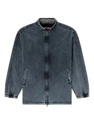 Diesel Jacket In Recycled Nylon Taslan In Black