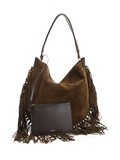Isabel Marant Oskan Hobo Soft-ga Shoulder Bags Brown