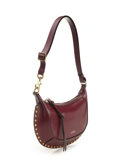 Isabel Marant Oskan Moon Studded Leather Shoulder Bag