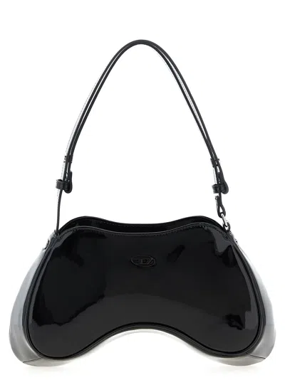 Diesel Play Synthetic Shoulder Bag In Black
