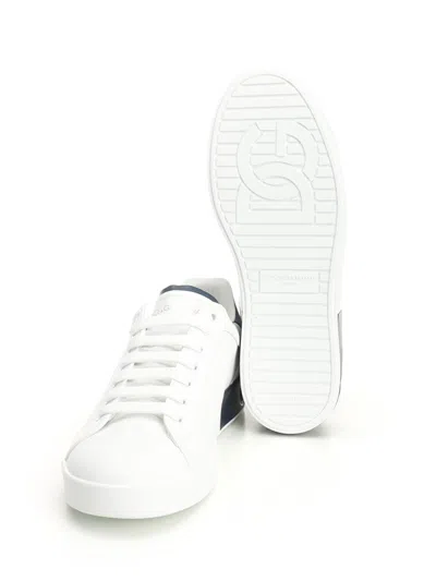 Dolce & Gabbana White Sneakers With Minimalist Design And Cushioned Sole In White