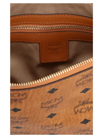 Mcm Monogram Pattern Canvas Pouch Rectangular Shape