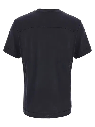 Moncler Logo Crewneck T-shirt In Blue