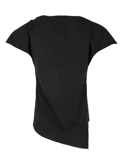 Isabel Marant Sebani Asymmetrical T-shirt In Black