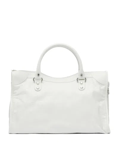 Balenciaga Medium Handbag With Detachable Strap And Studded Accents