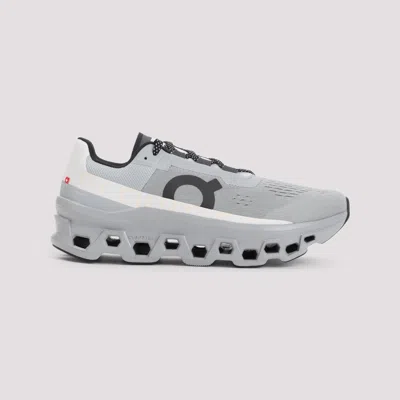 On Breathable Grey Sneakers With Robust Rubber Sole