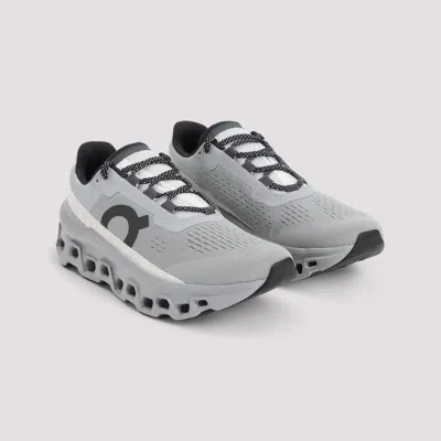 On Breathable Grey Sneakers With Robust Rubber Sole