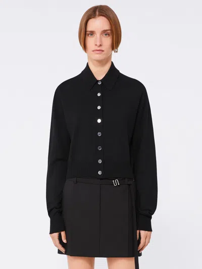 Sportmax Soft Fit Wool Cropped Cardigan Clothing