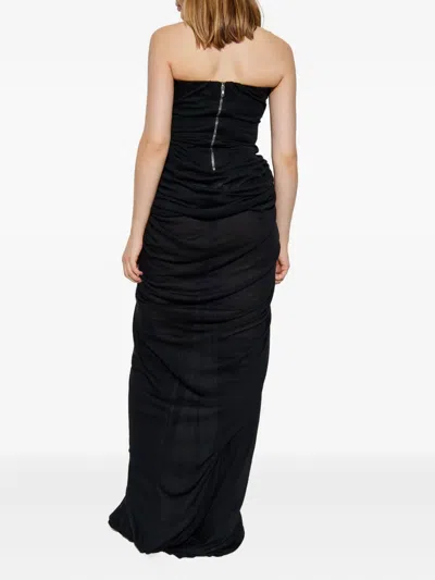 Rick Owens Luminosity Draped Pleated Mesh Gown