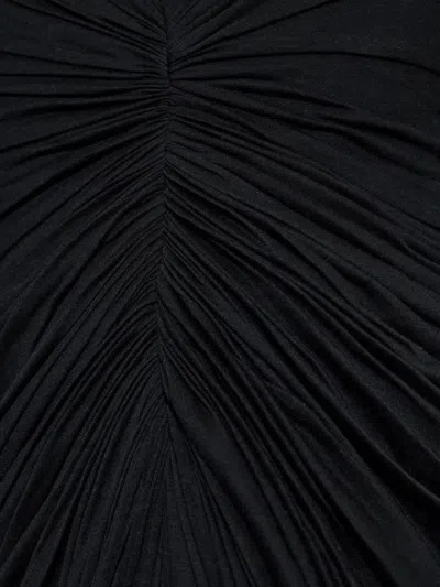 Rick Owens Luminosity Draped Pleated Mesh Gown