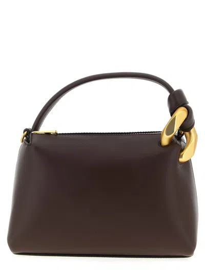 Jw Anderson J.w. Anderson Brown Leather Small Jwa Corner Handbag In Brown