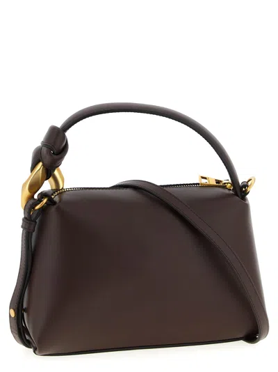 Jw Anderson J.w. Anderson Brown Leather Small Jwa Corner Handbag In Brown