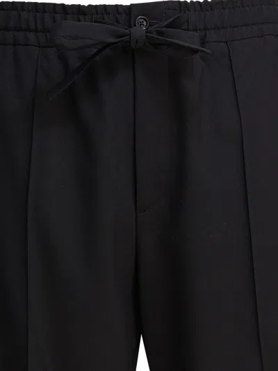 Valentino Drawstring-waist Cotton Track Pants In Black