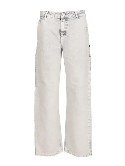Carhartt Brandon Organic Cotton Wide Leg Jeans In Gray