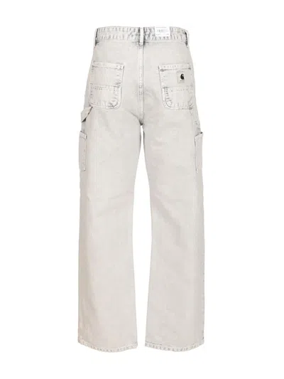 Carhartt Brandon Organic Cotton Wide Leg Jeans In Gray