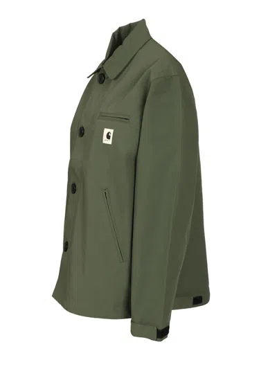 Carhartt Button-fastening Pocket-detail Military Jacket In Green