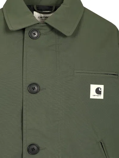 Carhartt Button-fastening Pocket-detail Military Jacket In Green
