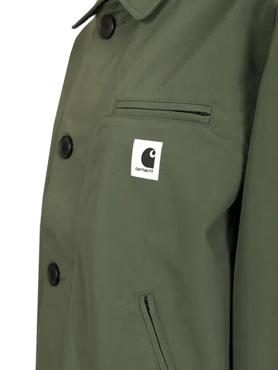 Carhartt Button-fastening Pocket-detail Military Jacket In Green