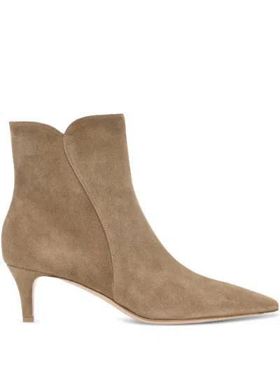 Gianvito Rossi 55mm Levy Boots In Brown