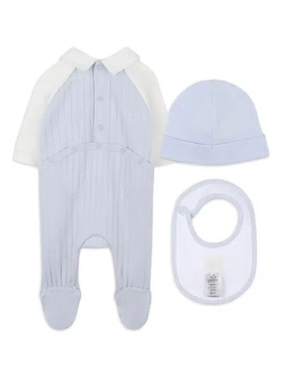Givenchy Ribbed-knit Babygrow Set In Blue