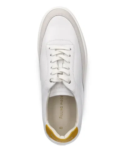 Filling Pieces Mondo Squash Leather Sneakers In White