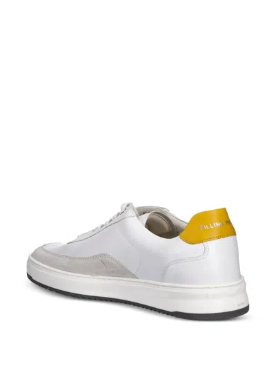 Filling Pieces Mondo Squash Leather Sneakers In White