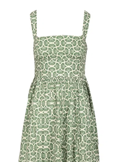 Matteau Wrap Midi Dress Dresses Green In Green