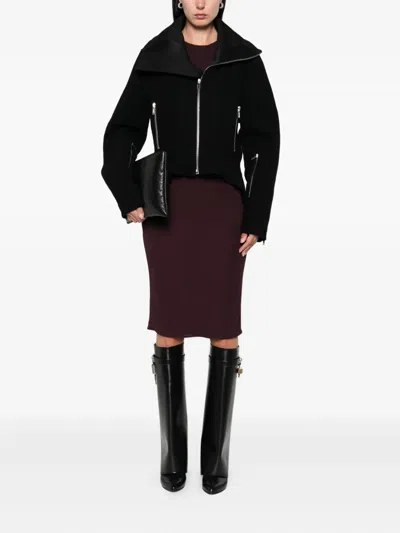 Rick Owens Tailored Jacket With High Collar And Long Sleeves