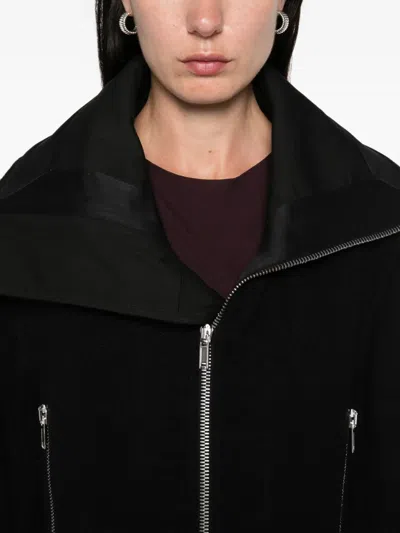 Rick Owens Tailored Jacket With High Collar And Long Sleeves