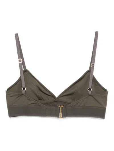 Tom Ford Stretch-modal Jersey Soft-cup Triangle Bra In Green