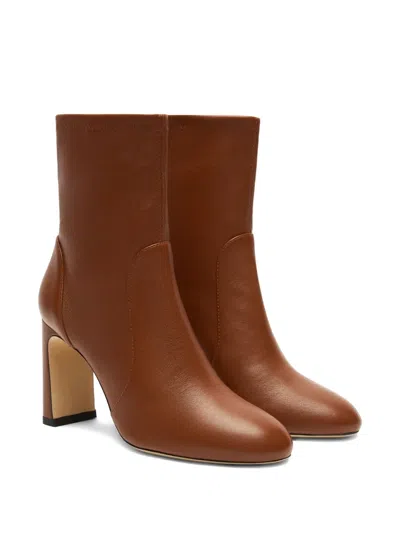 Stuart Weitzman Yuliana 60 Stretch-suede Ankle Boots In Brown