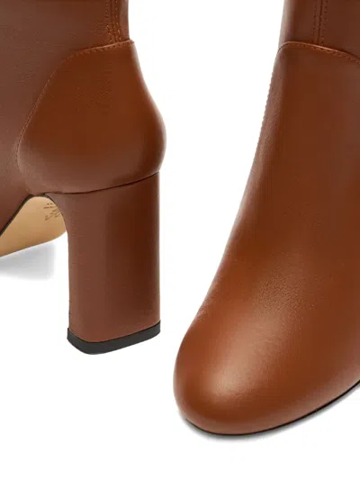 Stuart Weitzman Yuliana 60 Stretch-suede Ankle Boots In Brown