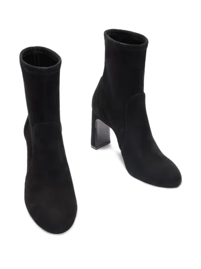 Stuart Weitzman 85mm Block-heel Ankle Boots In Black