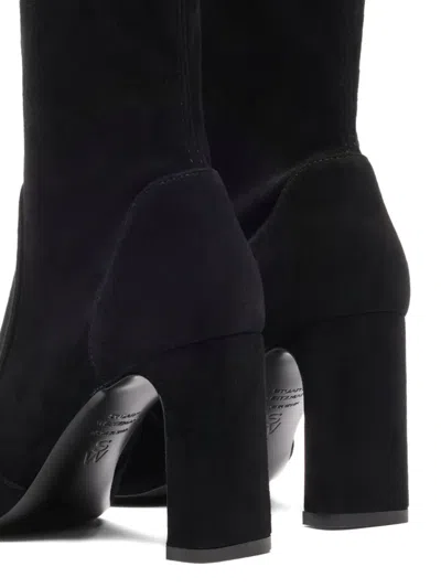 Stuart Weitzman 85mm Block-heel Ankle Boots In Black