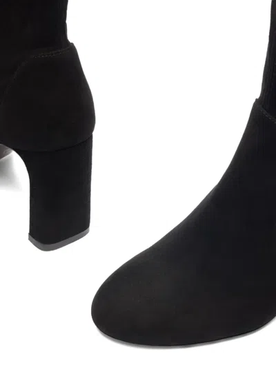 Stuart Weitzman 85mm Block-heel Ankle Boots In Black