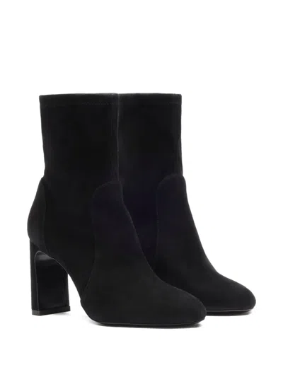 Stuart Weitzman 85mm Block-heel Ankle Boots In Black