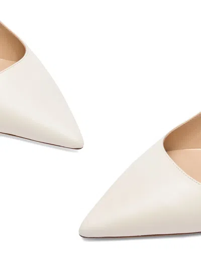Stuart Weitzman 35mm Stuart Sculpt Slingback Pointed-toe Pumps In Neutral