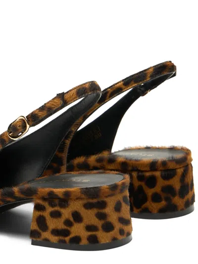 Stuart Weitzman 35mm Maeve Slingback Leopard Pumps In Animal Print