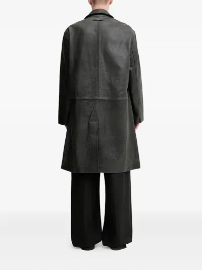 Alyx Leather Coat In Black