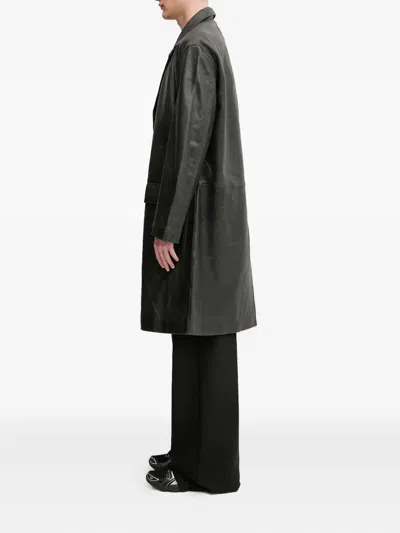 Alyx Leather Coat In Black