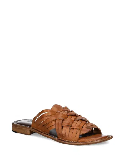 Astorflex Erelflex Woven Leather Sandals In Brown