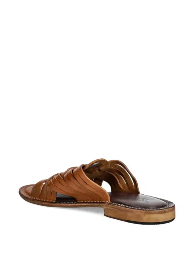 Astorflex Erelflex Woven Leather Sandals In Brown