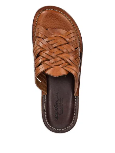 Astorflex Erelflex Woven Leather Sandals In Brown