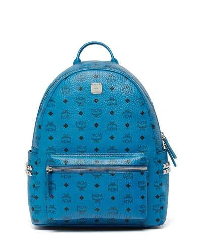 Mcm Stark Side Stud Medium Backpack, Munich Blue