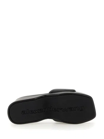 Alexander Wang Sandal With Logo In Black