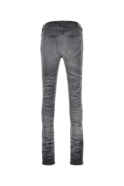 Amiri Stretch Denim Jeans Distressed Detailing In Gray
